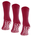 Budino Antislip sokken - 3 paar - Bordeaux Rood