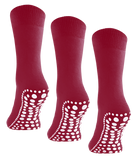 Budino Antislip sokken - 3 paar - Bordeaux Rood