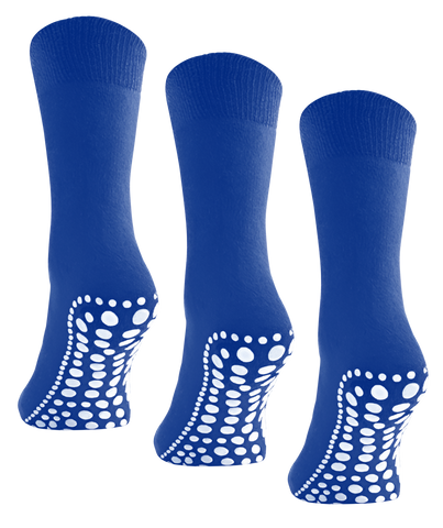 Budino Antislip sokken - 3 paar - Kobalt Blauw