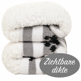 Budino Fleece Antislip Sokken - Hond Grijs