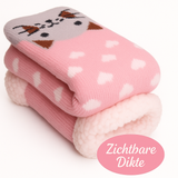 Budino Fleece Antislip Sokken - Kat Roze