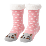 Budino Fleece Antislip Sokken - Kat Roze