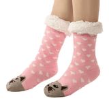 Budino Fleece Antislip Sokken - Kat Roze