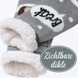 Budino Fleece Antislip Sokken - Koffiepauze Grijs