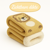 Budino Fleece Antislip Sokken - Leeuw Bruin