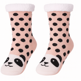 Budino Fleece Antislip Sokken - Pandabeer