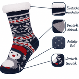 Budino Fleece Antislip Sokken - Pinguin