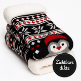 Budino Fleece Antislip Sokken - Pinguin