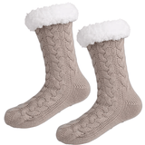 Budino Fleece Antislip Sokken - Beige