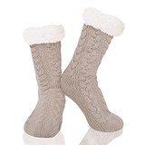 Budino Fleece Antislip Sokken - Beige