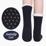 Budino Fleece Antislip Sokken - Donkerblauw