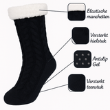 Budino Fleece Antislip Sokken - Donkerblauw