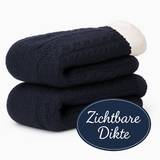 Budino Fleece Antislip Sokken - Donkerblauw