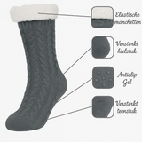 Budino Fleece Antislip Sokken - Grijs