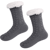Budino Fleece Antislip Sokken - Grijs