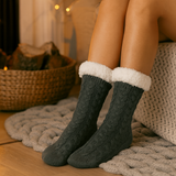 Budino Fleece Antislip Sokken - Grijs