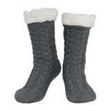 Budino Fleece Antislip Sokken - Grijs