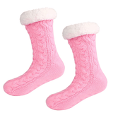 Budino Fleece Antislip Sokken - Roze