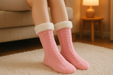 Budino Fleece Antislip Sokken - Roze