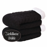 Budino Fleece Antislip Sokken - Zwart