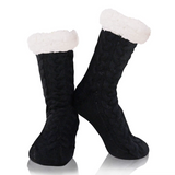 Budino Fleece Antislip Sokken - Zwart